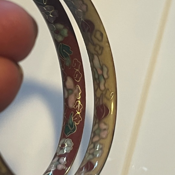 Vintage Cloisonne Bangle Bracelets (set of 2) - Picture 5 of 5